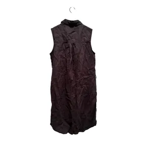 Adrienne Vittadini 100% Linen Sleeveless Button Down Shirt Dress Gray‎ Small thumbnail 3