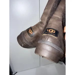 UGG Robbie Women's Size 10 Brown Leather Wool Zipper‎ Waterproof thumbnail 7