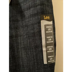 Lee Relaxed Fit Straight Leg Mid Rise Denim Pants Women's Size 16 Medium Blue thumbnail 8