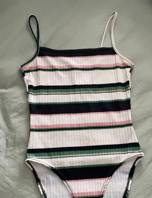 ASOS Square Neck Top / Ribbed Bodysuit thumbnail 6