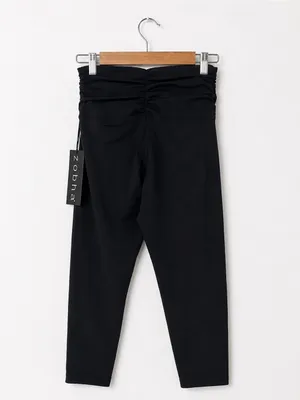 Zobha Avery Leggings Women’s Size M Black Crossover Ruched Waist Ankle NWT thumbnail 7