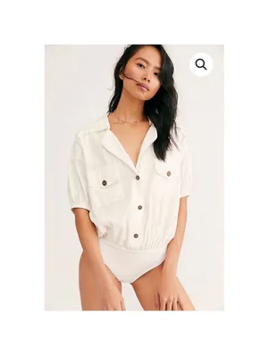 Free people So-Fari Bodysuit in Ivory thumbnail 3