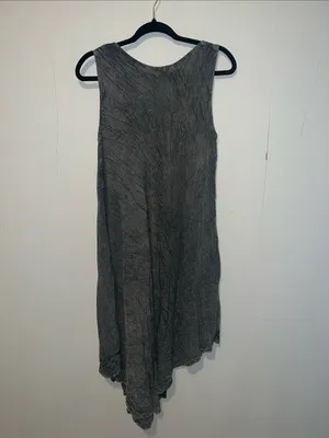 Sleeveless Embellished Gray A-Line Sundress Size M 0914261 thumbnail 2