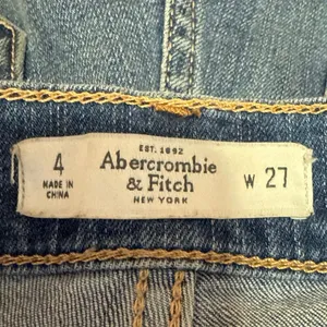 Abercrombie & Fitch Blue Medium Wash Distressed Mid Rise Cutoff Denim Shorts 4 thumbnail 4
