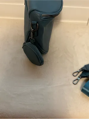 Structured Teal Leather Crossbody Bag for Women thumbnail 2