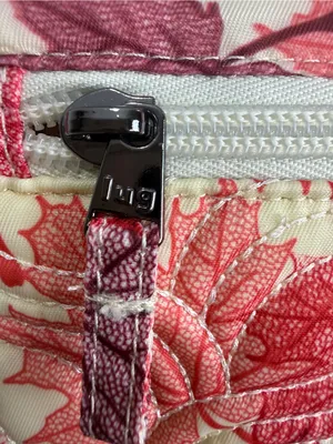 lug Quilted Crossbody in Coral, Cream and Pink Leaf Print thumbnail 4