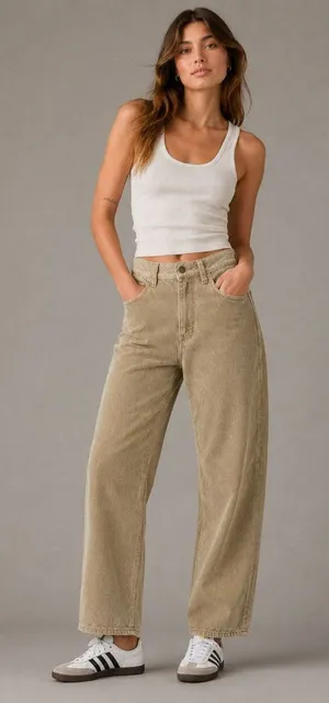 Motel Rocks 90s Wide Leg Corduroy Pants Size Small thumbnail 1