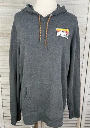 L.L. BEAN Women's Bean's Cozy Camp Hoodie Gray/Multi-Large thumbnail 1