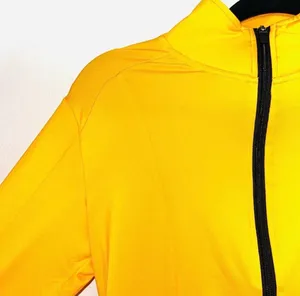 PINK Victoria’s Secret Half Zip Top Golden Yellow Fitted Athletic thumbnail 3