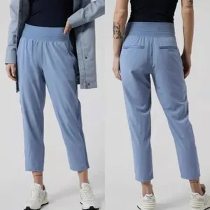 Athleta Nolita‎ Slim Tapered Crop Pants Light Blue Women 14 Pockets Relaxed Fit thumbnail 2