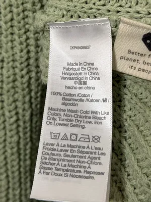 Madewell Shaker Sweater Tank Size Medium Top Green Cotton Fall Winter Knit thumbnail 9