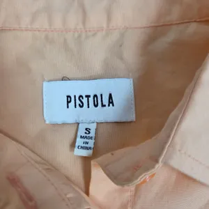 Pistola Womens Sloane Oversized Button Down Hi-Low Long Sleeve Top Orange Sz S thumbnail 6