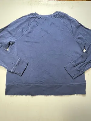 Universal Threads Women Navy Blue Pullover Distressed Sweatshirt Crew Neck Sz S thumbnail 6
