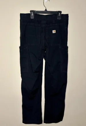 Carhartt Cotton Blend Black Cargo Pants Size Small EUC!!! thumbnail 2