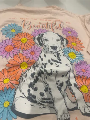 Simply Southern long sleeve Dalmatian flower long sleeve shirt medium thumbnail 2