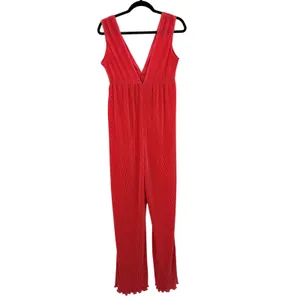 The Frolic Nuuly Maternity Pleated Plisse Jumpsuit Ruffle Small‎ Anthropologie thumbnail 3