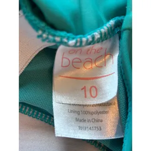 On The Beach Teal Blue Strappy Back Tankini Top Swimsuit Size 10 thumbnail 2