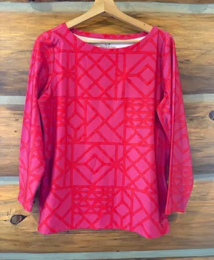 Vineyard Vines Sankaty Bamboo Sun Protection Hot Pink Long Sleeve Medium 50 UPF thumbnail 1