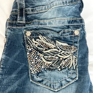 Miss Me Boot Cut Jeans with Silver Accents thumbnail 2