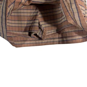 Versona Faux Wrap Plaid Skort Brown Tan Preppy Asymmetrical Hem Size L thumbnail 5
