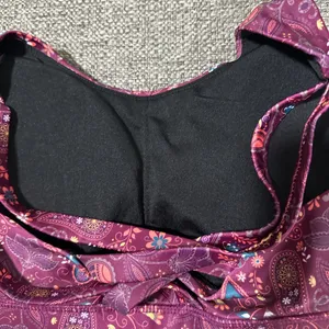 XIA Women’s Paisley Print Satin Sports Bra - Multicolor thumbnail 4