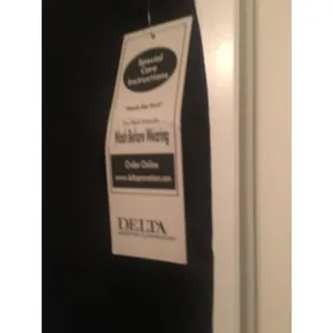 Delta Women's Black Pants Casual Work Size 8 thumbnail 2