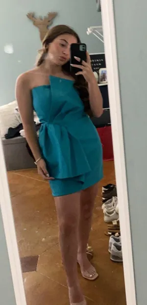 Boutique Teal Dress Blue thumbnail 1