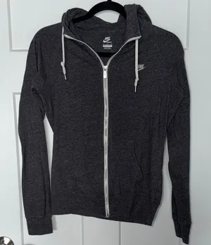 Gray Nike Activewear Full Zip Hoodie thumbnail 1