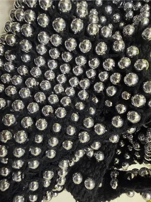 Zara Black/Silver Beaded Mini Tote Black thumbnail 5