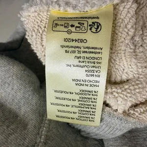 Free‎ People Camp Crush Hoodie Sweatshirt Womens Medium Terry Cloth Gray Cream thumbnail 9