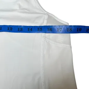 Lululemon White Mesh Vent Athletic Tank Top‎ Loose Fit Workout Womens M thumbnail 6