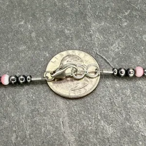 Handmade 16” Navajo Style Sterling Silver Pearls Necklace thumbnail 9