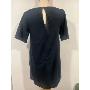 Abercrombie & Fitch 100% Linen Black Shift Dress Size Small thumbnail 4