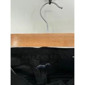 American Eagle AEO‎ Black Denim Distressed Jeggings Women's Size 8 Regular 8R thumbnail 6