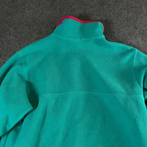 Patagonia Synchilla Fleece Pullover Teal Pink Trim Snap-T Women's Large thumbnail 12