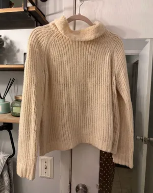 Banana Republic Cozy Cream Knit Sweater thumbnail 1