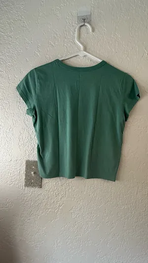 NWT Hollister Mountain Lodge Graphic Crop Tee - Sage Green - Size Small thumbnail 4