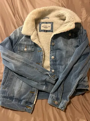 Fur Jean Jacket Size M thumbnail 1