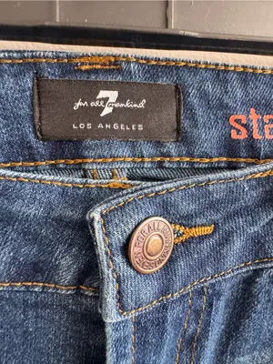 7 For All Mankind Standard Jeans Women’s 12 Blue Bootcut Stretch Denim thumbnail 2