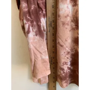 We The Free People Be Free Shirt Top Cabarnet Pink Brown Tie Dye Long Sleeve M thumbnail 8
