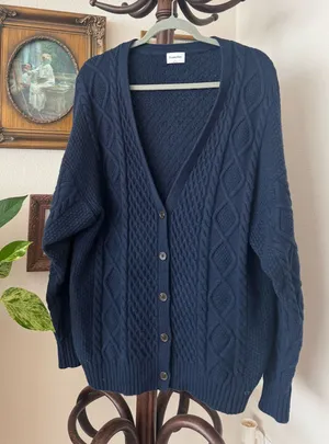 Aritzia Peggy Navy Blue Cardigan thumbnail 1
