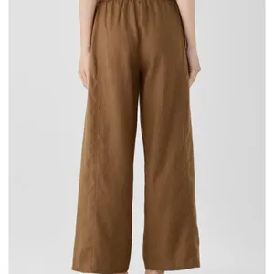 NWT Eileen Fisher Organic Linen Wide-Leg Pant Grove Dark Grey Size Medium thumbnail 6