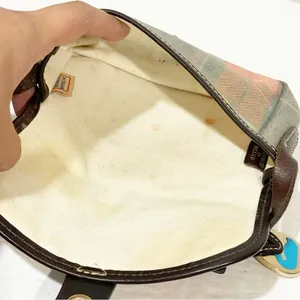 Dooney and Bourke Plaid Mini Purse Oil Cloth with Leather‎ Trim Multi thumbnail 2