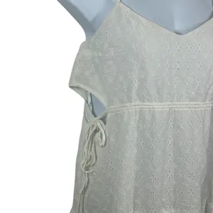 Lulus Summertime Babe White Eyelet Midi Dress NWT Medium thumbnail 9