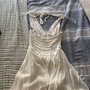 Garage white romper with halter tie  thumbnail 2