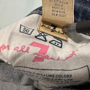 VTG Y2K 7 For All Mankind Sz: 28 Flare Jeans Indigo Low Rise Stretch USA. thumbnail 9