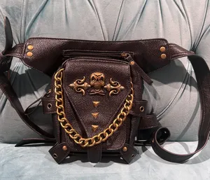 Steel Master Gothic Retro Steampunk Handbag/Fanny Pack in Black thumbnail 1
