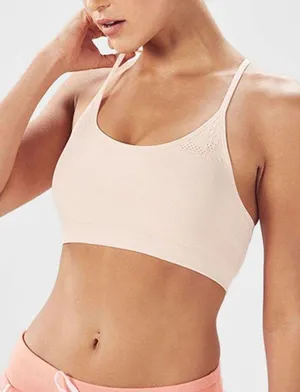 Fabletics Chelsea Apricot Seamless Racerback Bralette thumbnail 1