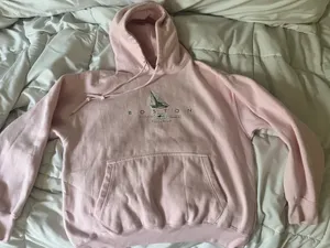 Authentic Life Apparel Pink Vintage Boston Hoodie thumbnail 1
