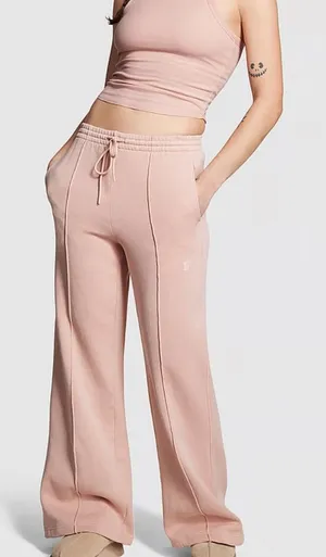 PINK new IVY FLEECE WIDE-LEG‎ SWEATPANTS thumbnail 1